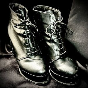 H&M Divided Black Platform Ankle Boots